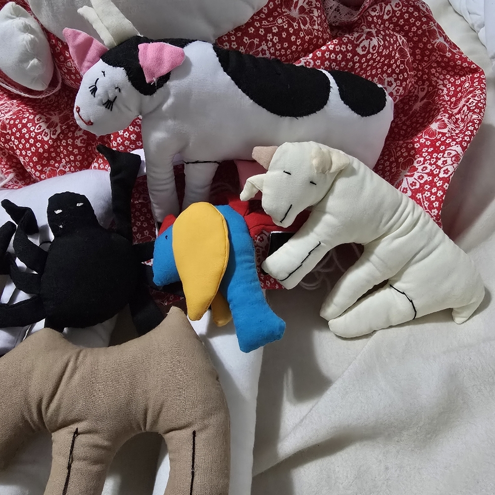 Handcrafted Grandma Doll with Animal Toys - Picture 2 of 6